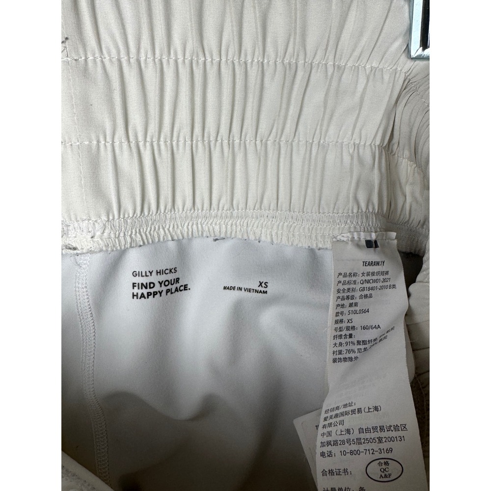 Gilly Hicks Flowy Athletic Shorts Womens XS White Lightweight Lined Active Y2K - Picture 4 of 4